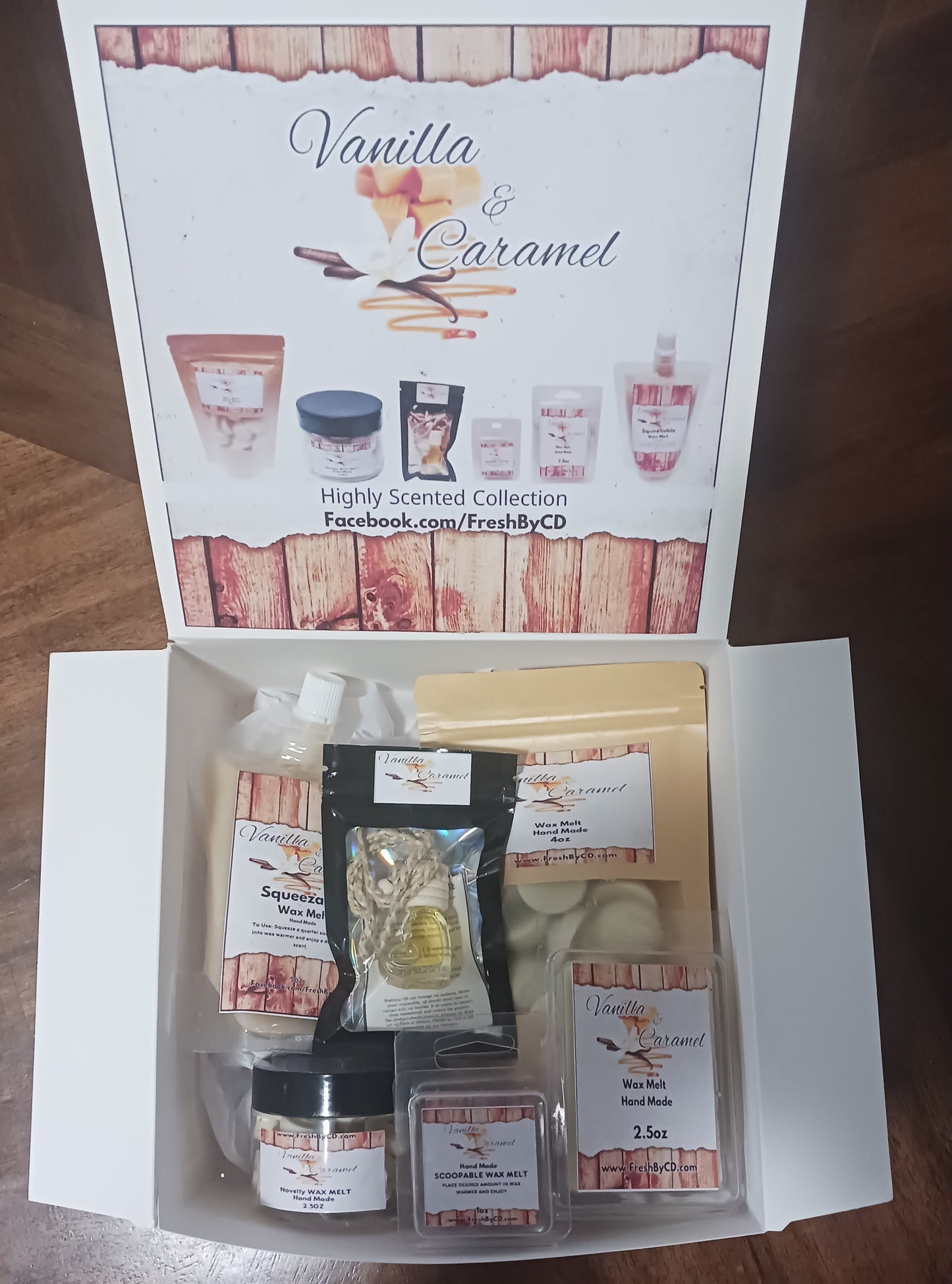 Wax Melt Gift Set Vanilla & Caramel Scented